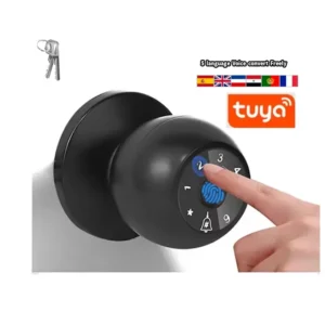 Smart Knob with Fingerprint Keypad and Tuya App Control