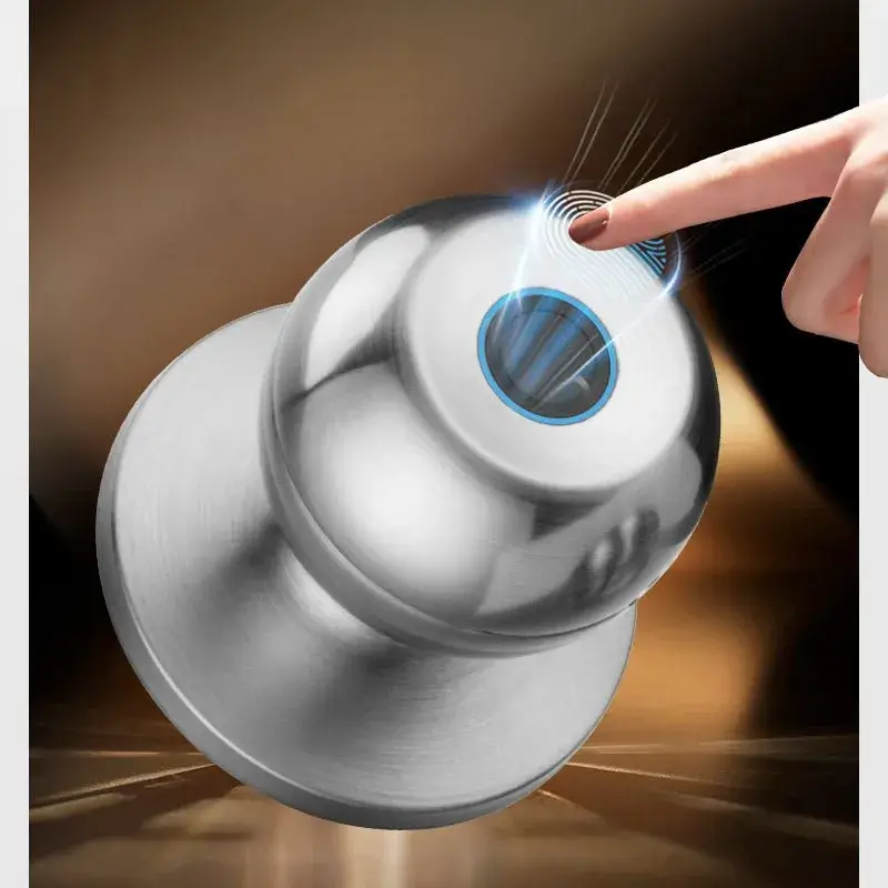 Keyless Smart Fingerprint Round Ball Knob Lock with Tuya App for Interior Doors view 6