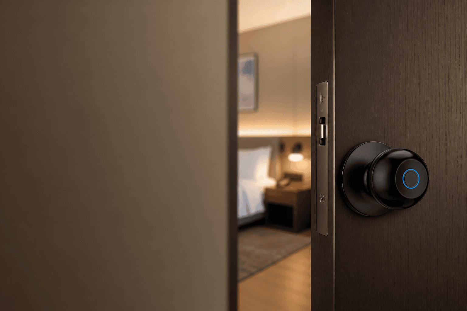 Keyless Smart Fingerprint Round Ball Knob Lock with Tuya App for Interior Doors - Image 7