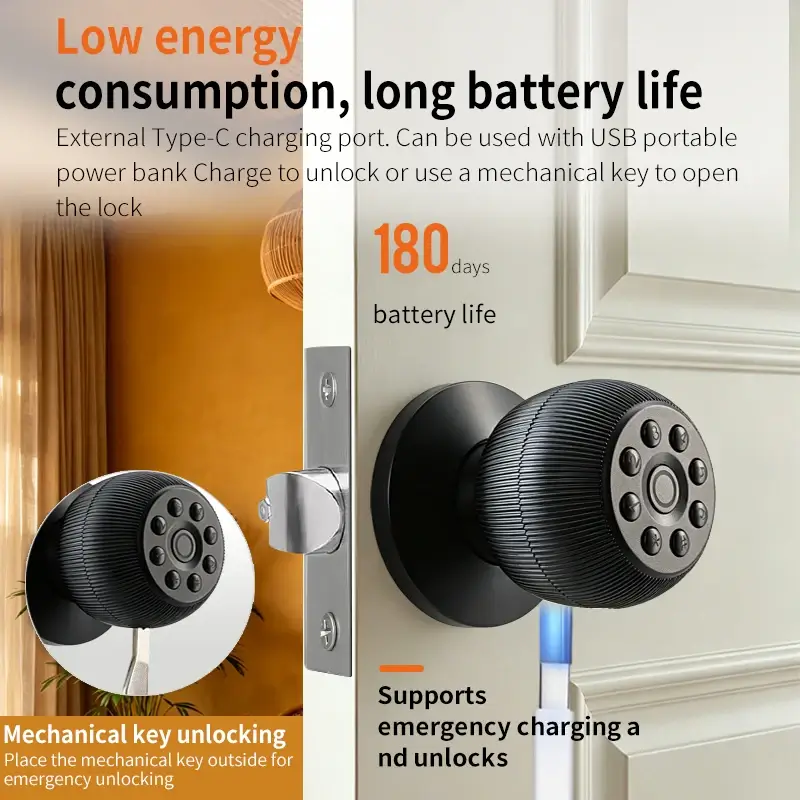 Keyless Digital Keypad Door Knob Lock for Apartments and Offices view 3