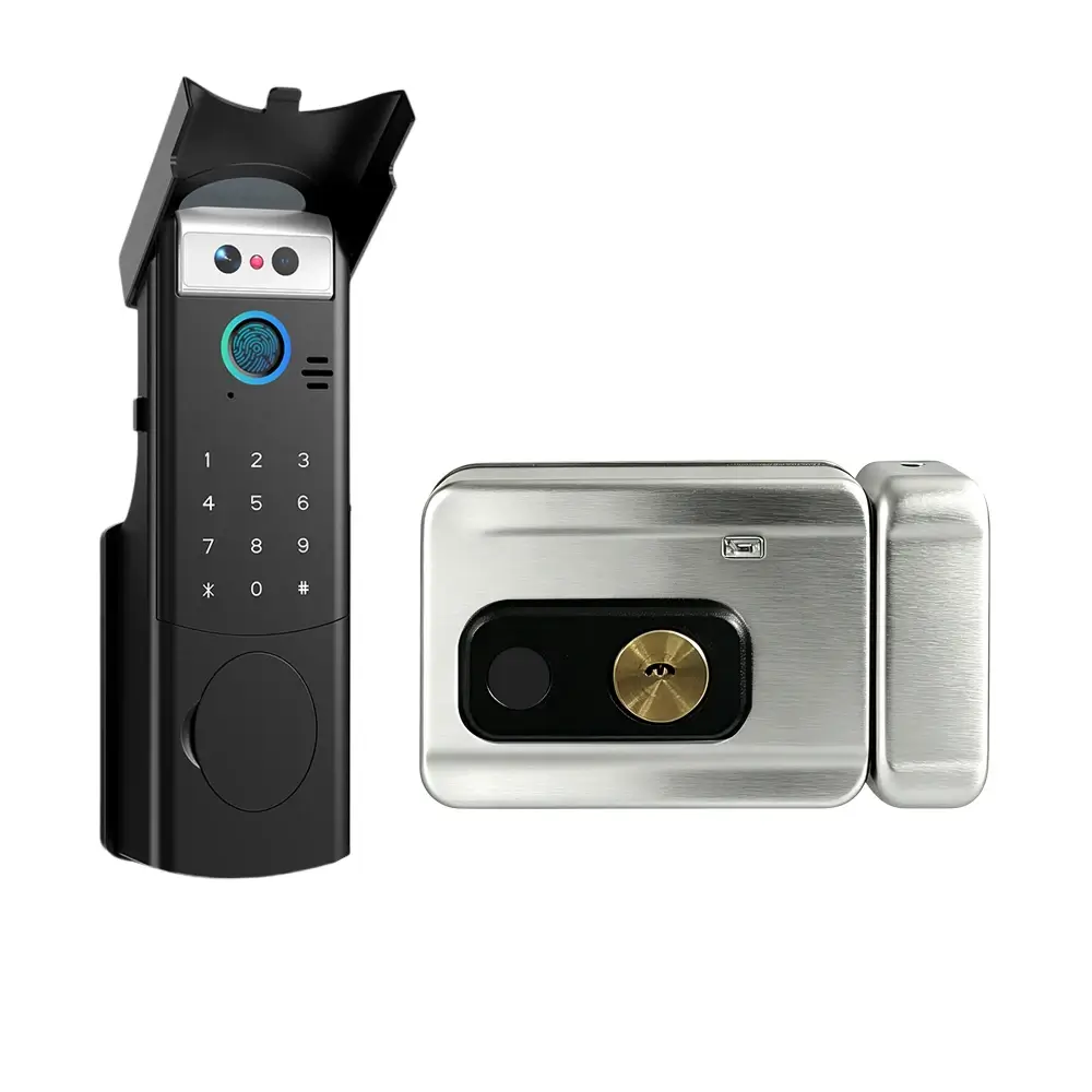 Smart Rim Face Lock with Biometric Recognition, Keypad, and Tuya App - Image 2