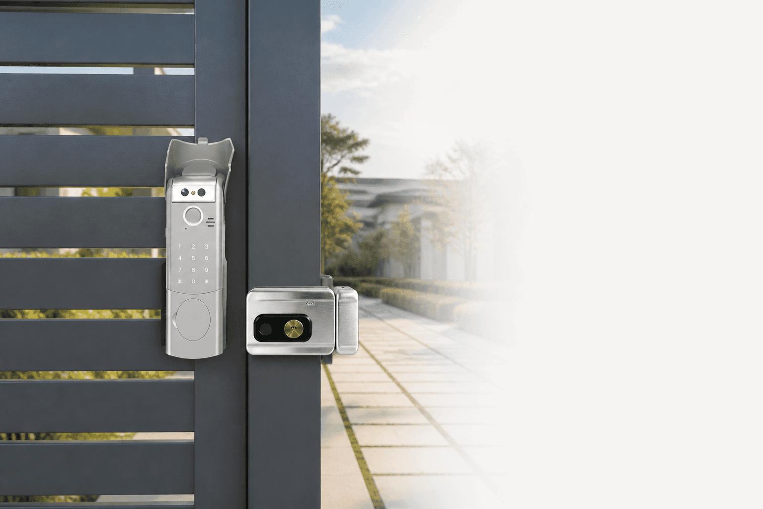Smart Rim Face Lock with Biometric Recognition, Keypad, and Tuya App - Image 7