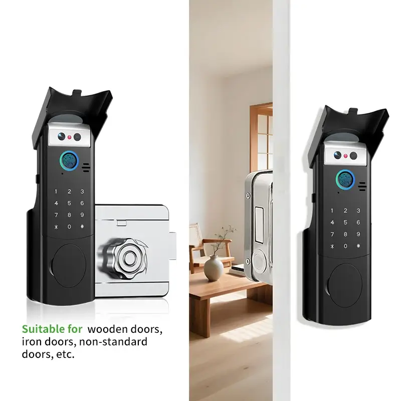 Smart Rim Face Lock with Biometric Recognition, Keypad, and Tuya App - Image 6