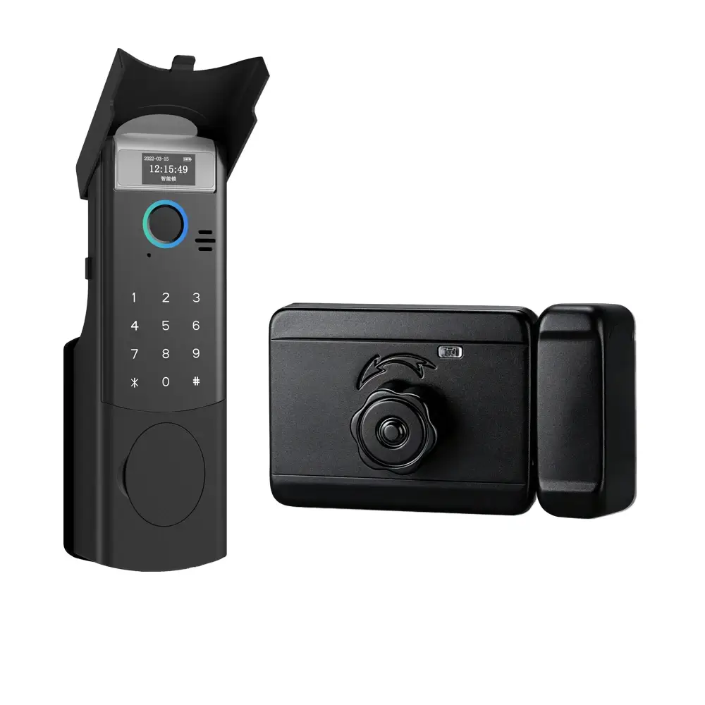 Outdoor Weatherproof Fingerprint & Keypad Rim Lock with Tuya App - Image 2