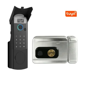 Outdoor Weatherproof Fingerprint & Keypad Rim Lock with Tuya App