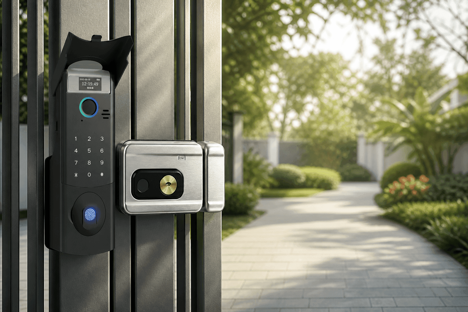 Outdoor Weatherproof Fingerprint & Keypad Rim Lock with Tuya App - Image 7
