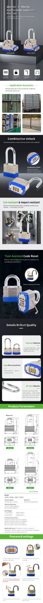 Cadenas en Acier Laminé Anti-Rouille pour la Sécurité des Portails de Clôture
