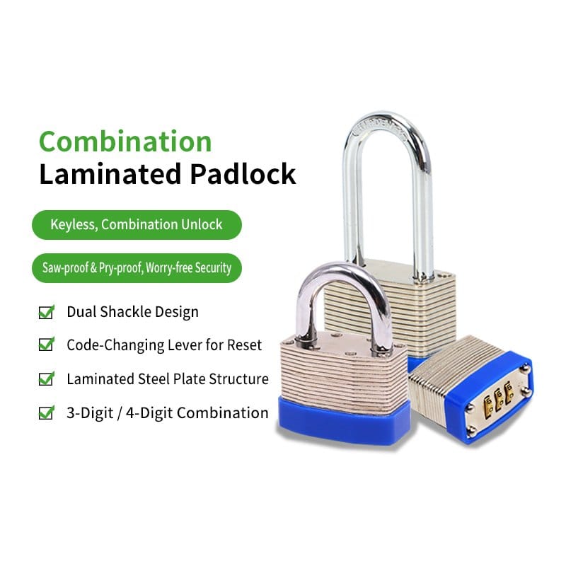 Anti Rust Laminated Steel Padlock for Fence Gate Security