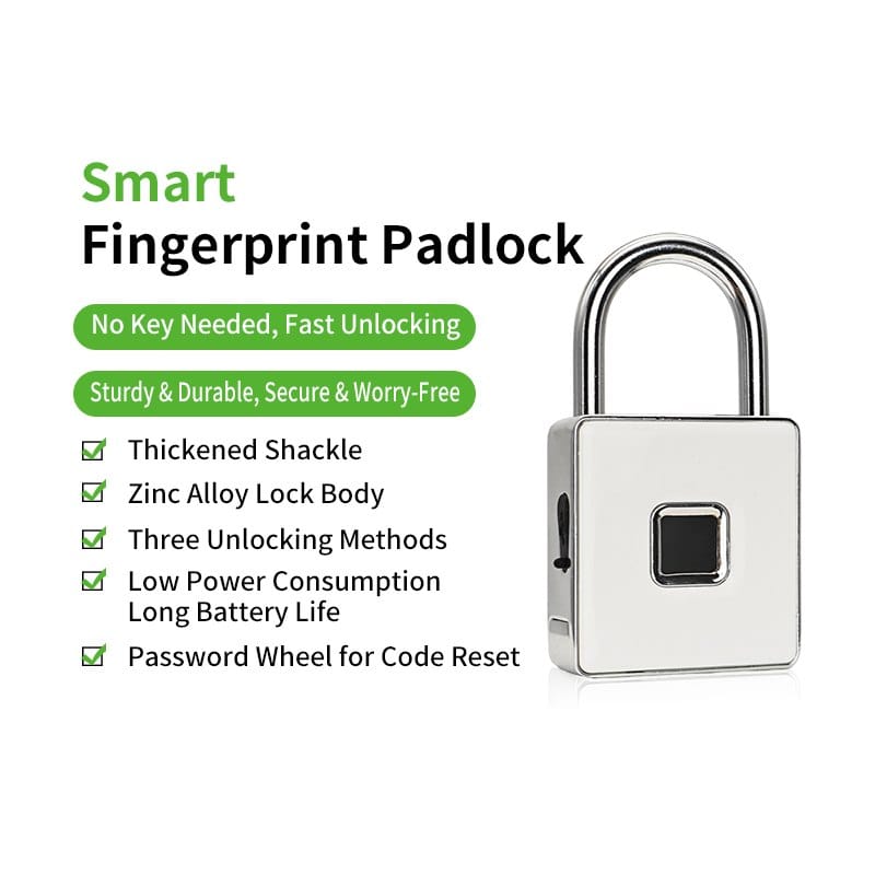 Portable Compact Biometric Luggage Padlock