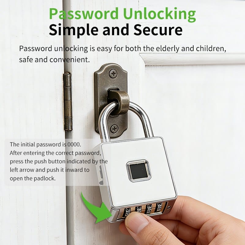 Portable Compact Biometric Luggage Padlock