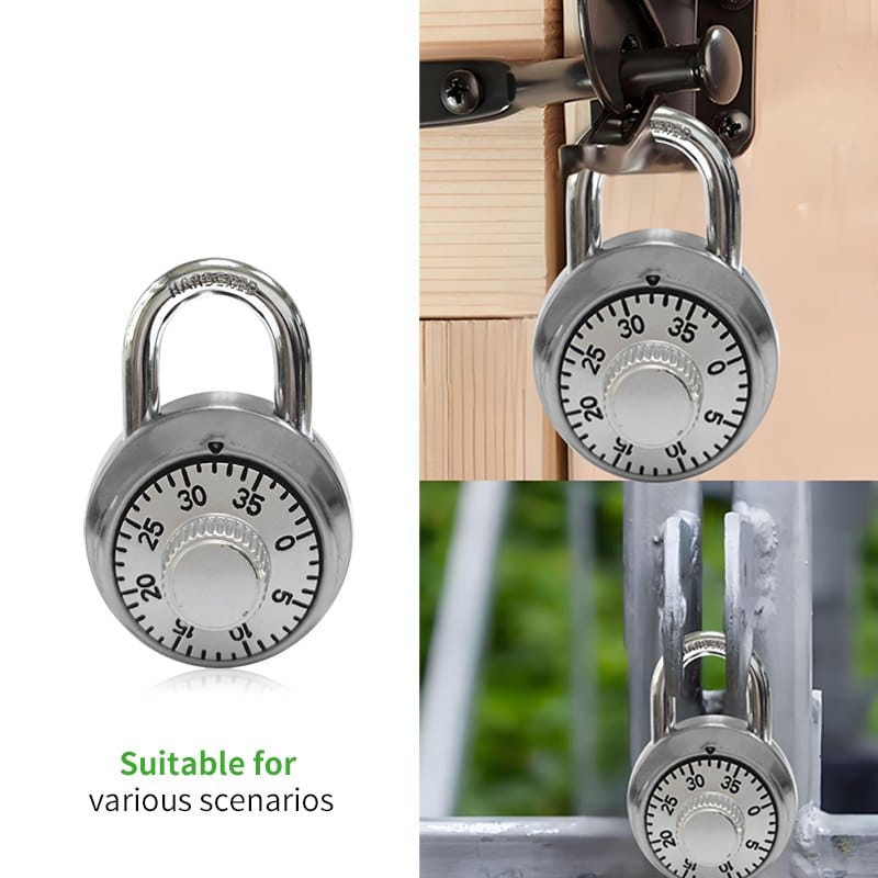 Hardened Steel Round Combination Dial Padlock
