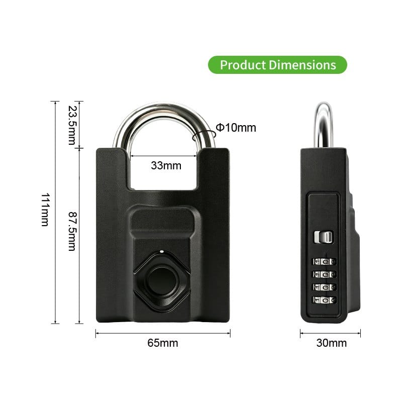 Heavy Duty Biometric Digital Padlock With Fingerprint