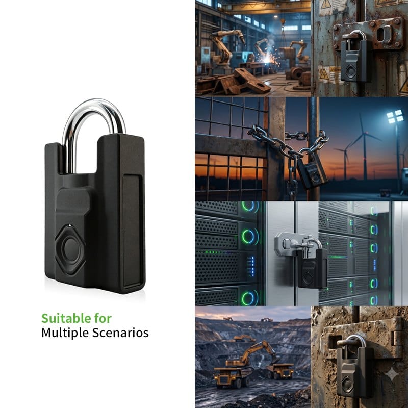 Heavy Duty Biometric Digital Padlock With Fingerprint