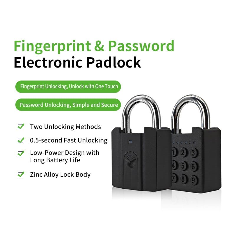Commercial Biometric Fingerprint Keypad Padlock