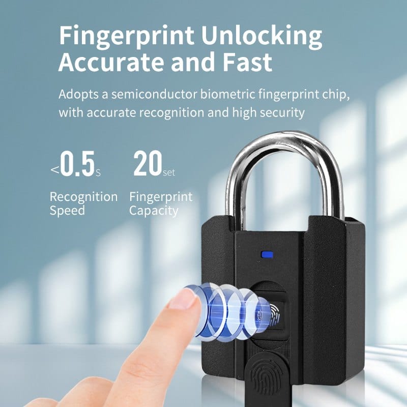 Commercial Biometric Fingerprint Keypad Padlock
