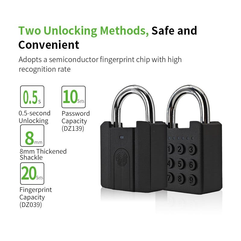 Commercial Biometric Fingerprint Keypad Padlock