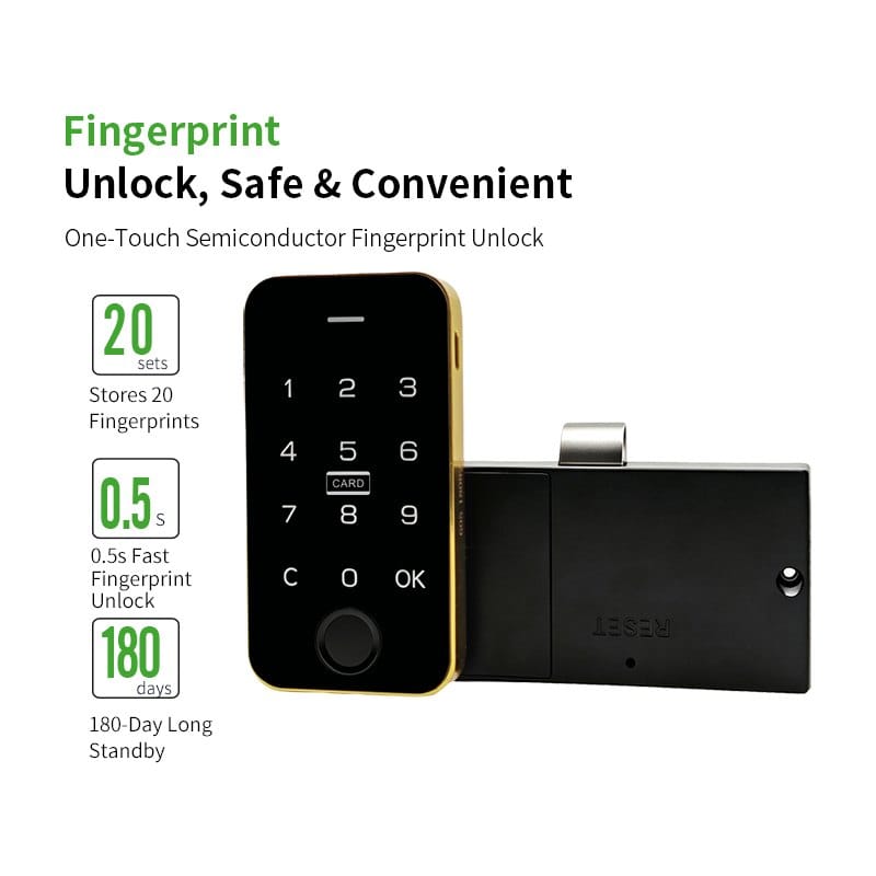 Electronic Fingerprint Digital Keypad Cabinet Lock