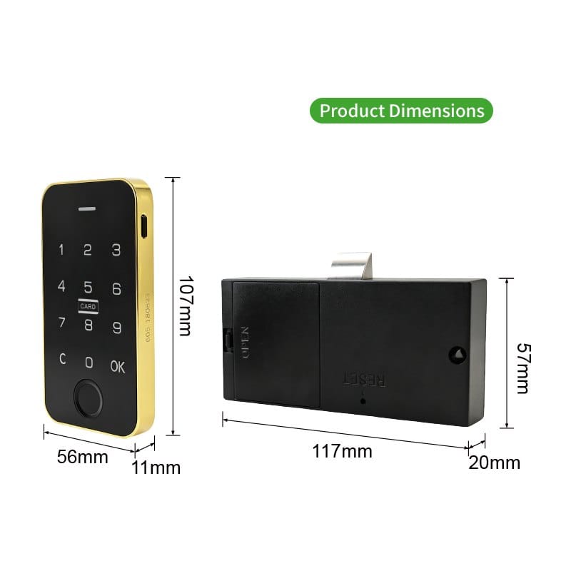 Electronic Fingerprint Digital Keypad Cabinet Lock
