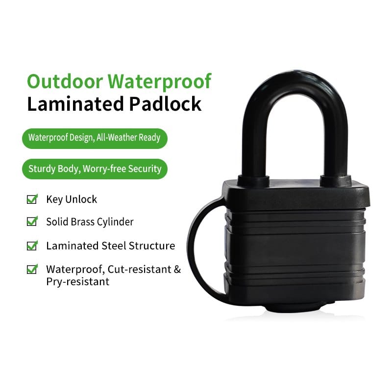 Anti Rust Plastic Covered Weatherproof Laminated Padlock