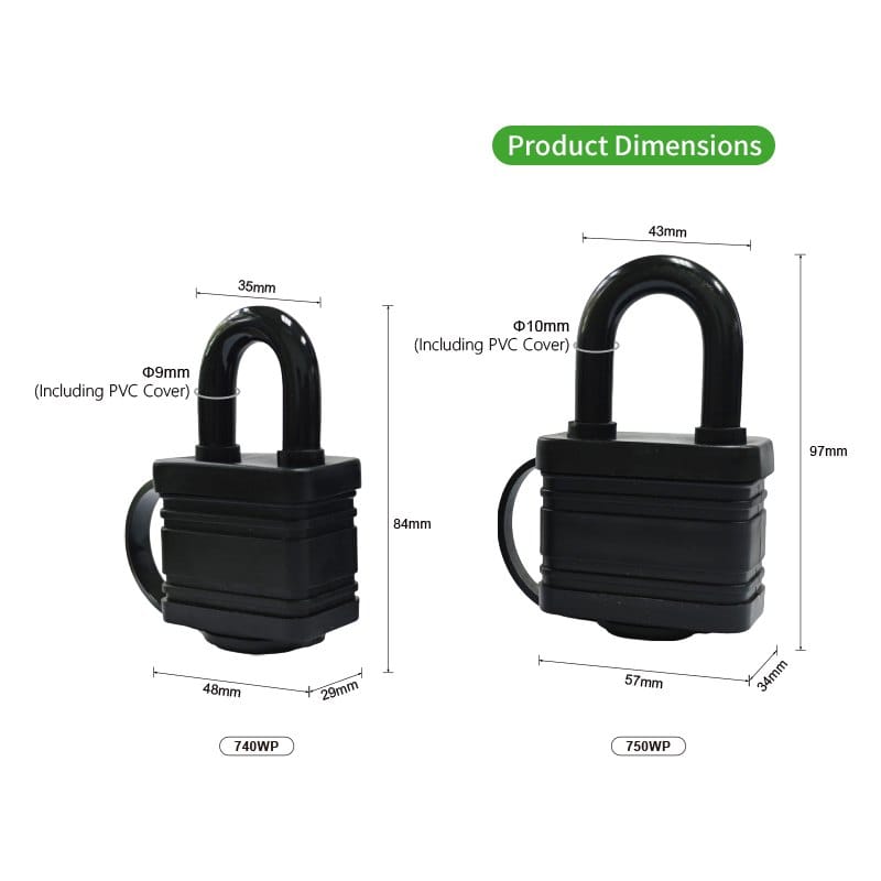 Anti Rust Plastic Covered Weatherproof Laminated Padlock