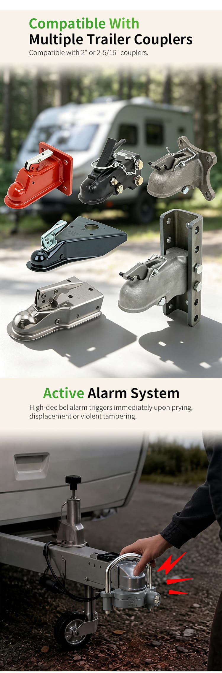 Heavy Duty Trailer Hitch Lock for Semi Trucks