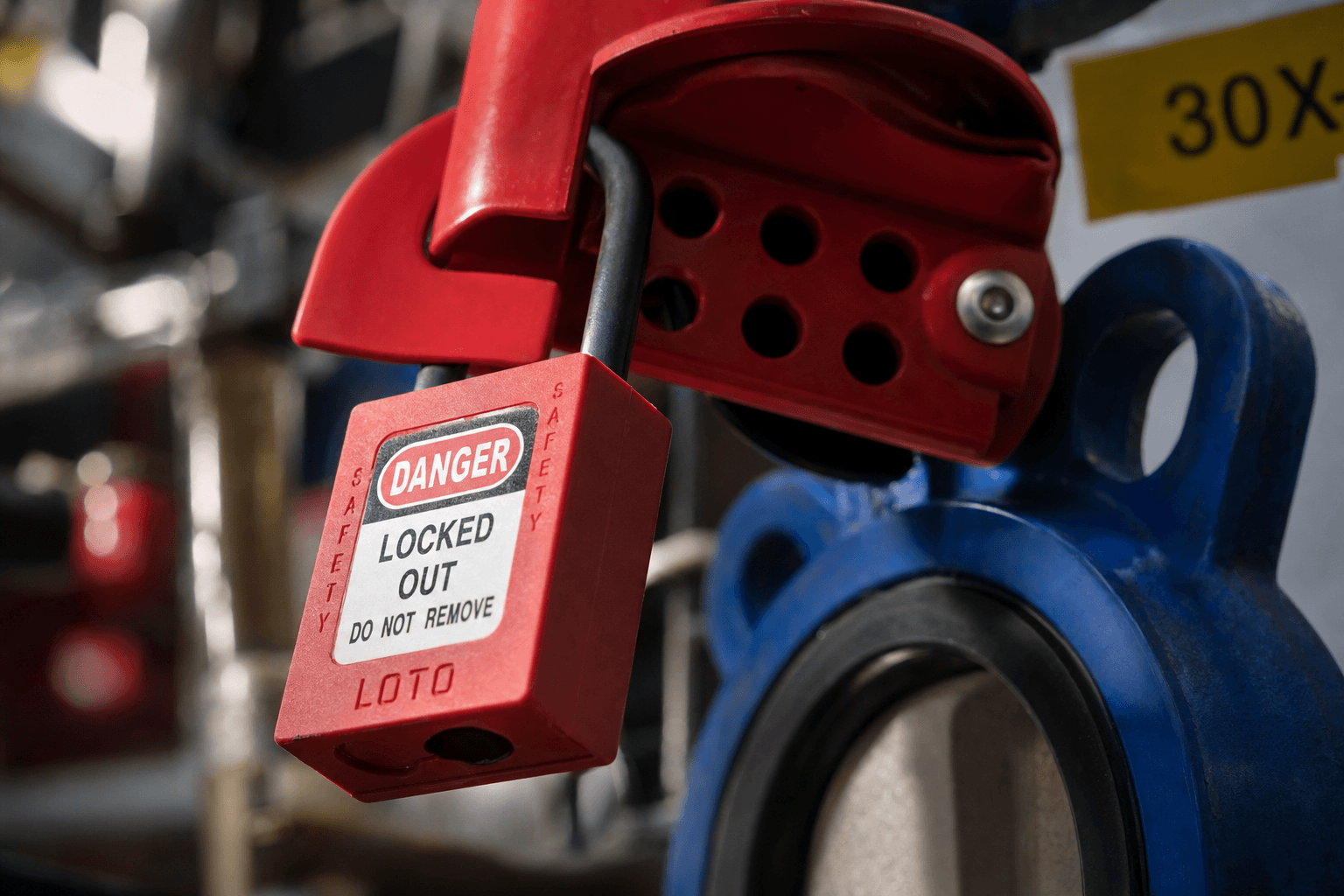 butterfly valve lockout device